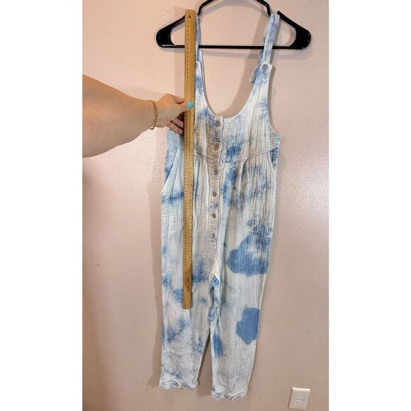 Urban Outfitters Mya Blue Stripe Button-Through Jumpsuit Romper Women’s XS - Picture 9 of 16